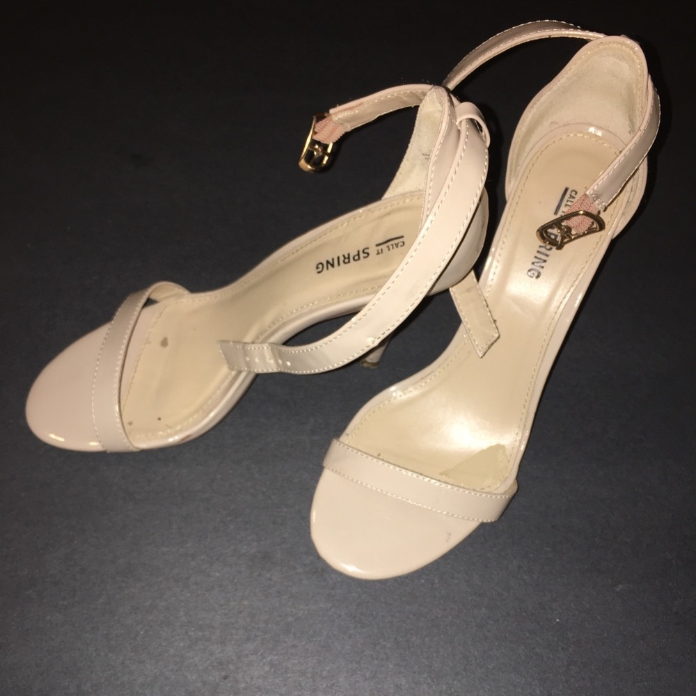 Call It Spring Nude Ankle Strap Heel